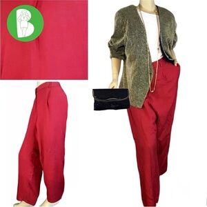 ELISABETH BY LIZ CLAIBORNE STRAIGHT LEG RED TROUSERS (24)